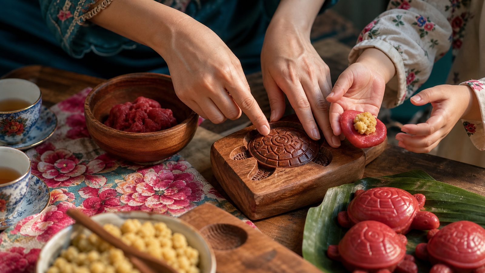 Angku kuih making